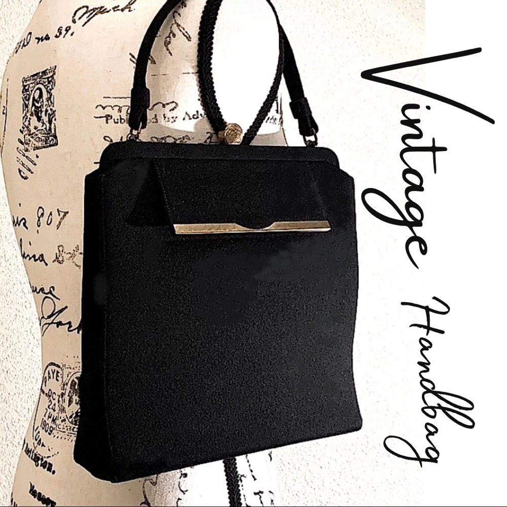 Vintage Crown Lewis Handbag Black